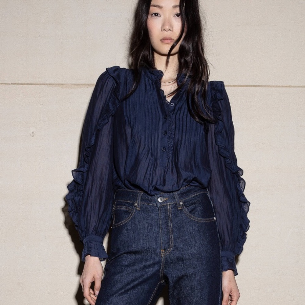 Zadig and Voltaire Timmy Blouse Navy new with tags
